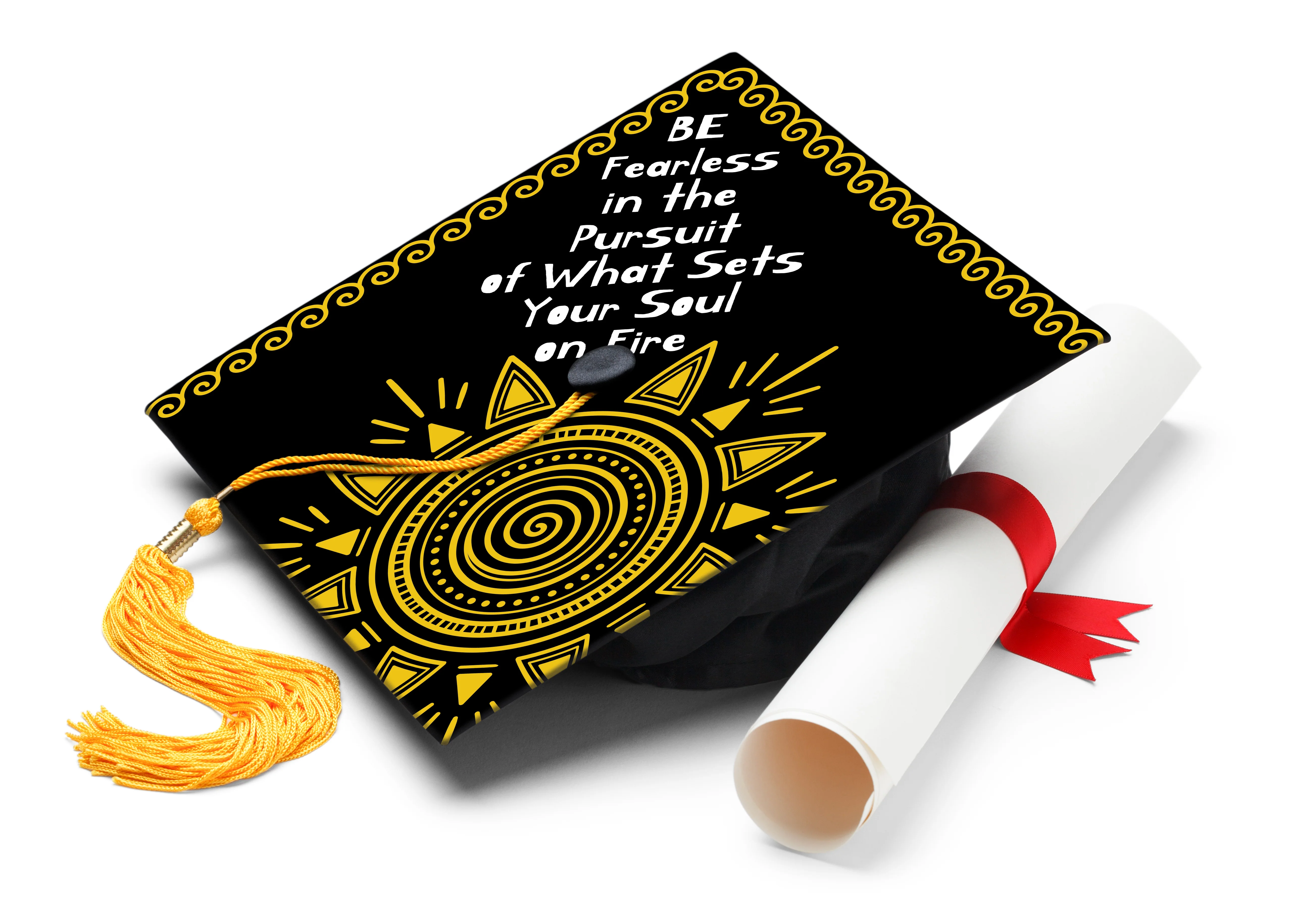 Be Fearless In The Pursuit Of What Sets Your Soul On Fire Graduation Cap Topper - Image 3