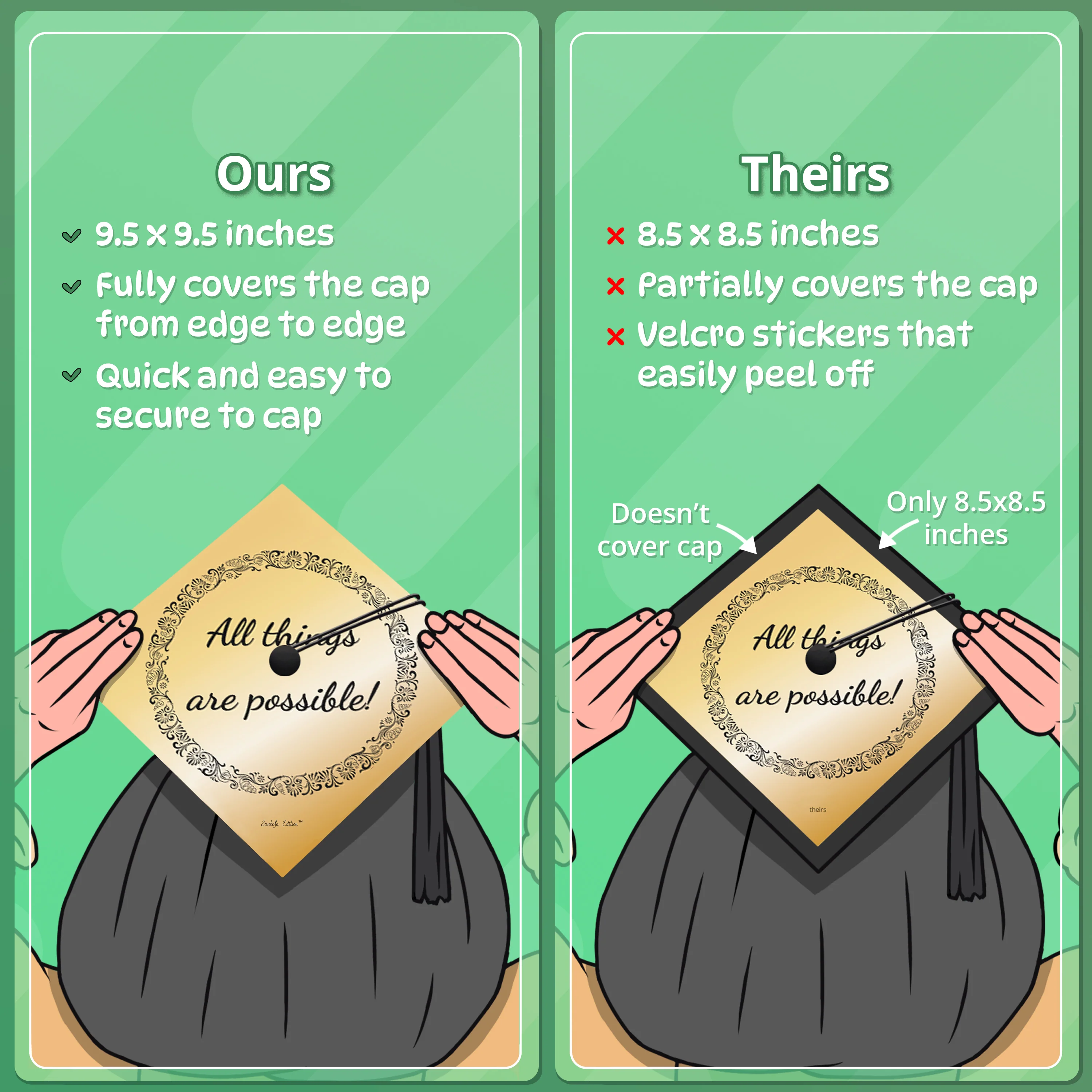 I Love the Woman I've Become Graduation Cap Topper - Image 4